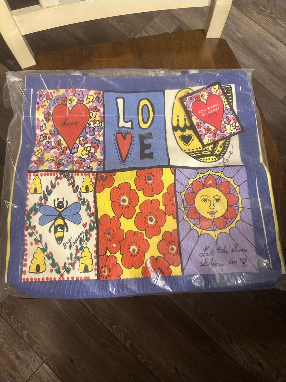 Colorful Love & Sun Floral Graphic Tote